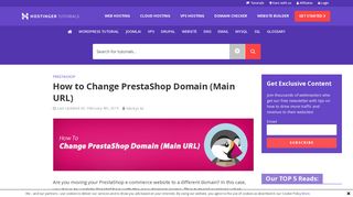 How to Change PrestaShop Domain (Main URL) - Hostinger