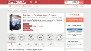 PrestaShop Facebook Login Connect - MyPresta