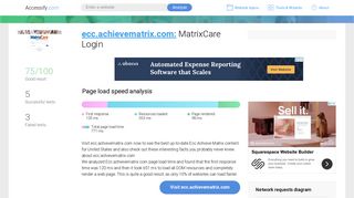 Access ecc.achievematrix.com. MatrixCare Login