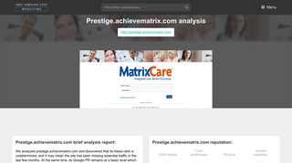 Prestige Achieve Matrix. MatrixCare Login - Popular Website Reviews