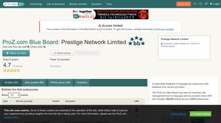 Prestige Network Limited (United Kingdom) - ProZ.com Blue Board ...