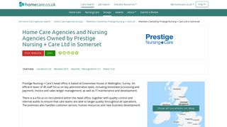 Prestige Nursing + Care Ltd in Somerset - Homecare.co.uk