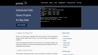 Presto | Distributed SQL Query Engine for Big Data