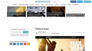 Presto Is Dead | Gizmodo Australia