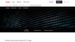 Presto launches Android TV app - Foxtel