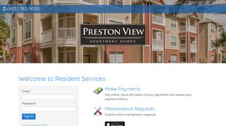Login to Preston View Resident Services | Preston View - RENTCafe