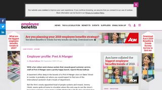 Employer profile: Pret A Manger - Employee Benefits