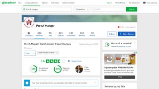 Pret A Manger Team Member Trainer Reviews | Glassdoor