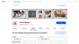 Working as a Team Member at Pret A Manger: 91 Reviews | Indeed.co ...