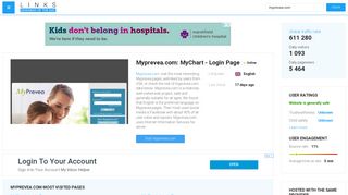 Visit Myprevea.com - MyChart - Login Page.