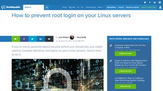 How to prevent root login on your Linux servers - TechRepublic
