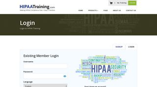 Log In - HIPAA Training