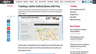 Tracking a stolen Android phone with Prey | Alphr