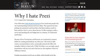 Why I hate Prezi | Scott Berkun
