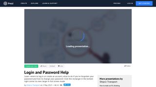 Login and Password Help by Shipco Transport on Prezi