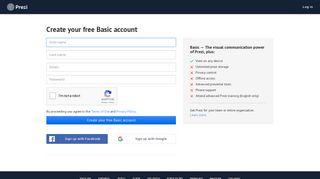 Sign up for your free Prezi Basic account | Presentation Software | Prezi