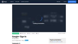 Google+ Sign-In by on Prezi