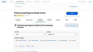 Working at Peterborough Regional Health Centre: Employee Reviews ...
