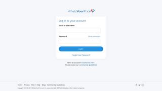 Log in - WhatsYourPrice