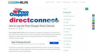 Easy Steps for Price Chopper Direct Connect Login - Loginhelps.org