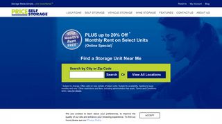 Price Self Storage: Self Storage Units for Personal or Business Needs