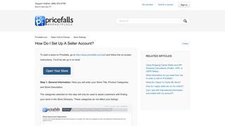 How do I set up a seller account? – Pricefalls.com