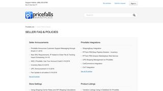 Seller FAQ & Policies – Pricefalls.com
