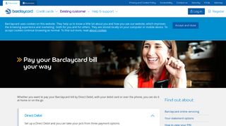 Ways to pay your bill | Barclaycard
