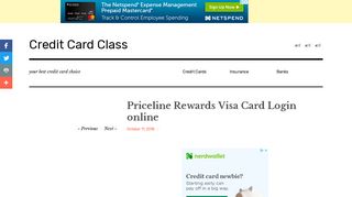 Priceline Rewards Visa Card Login online | CreditCardClass