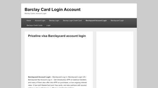 Priceline visa Barclaycard account login – Barclay Card Login Account