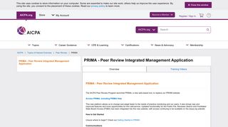 PRIMA - Peer Review Integrated Management Application - aicpa