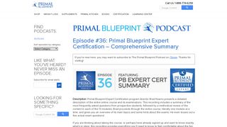 Episode #36: Primal Blueprint Expert Certification – Comprehensive ...