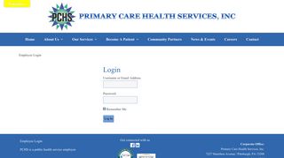 Employee Login | Primary Care Health Services, Inc.