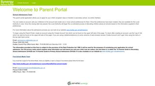 Parent Portal: Home - Dudley Council