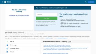Primerica Life Insurance Company (Primerica): Login, Bill Pay ... - Doxo