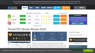 PrimeCFD's Broker Review | Forex and CFD's Trading