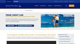 Prime Credit Line | Nevada State Bank