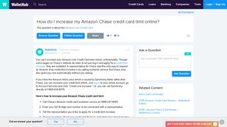 How to Increase an Amazon Chase Credit Card Limit Online - WalletHub