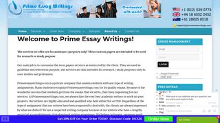 Prime Essay Writings | Buy Essay, Starting @ $9.50 / Page