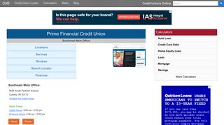 Prime Financial Credit Union - Cudahy, WI - Credit Unions Online