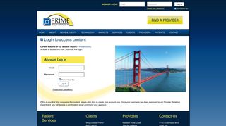 Provider Search - Login | Prime Health Services