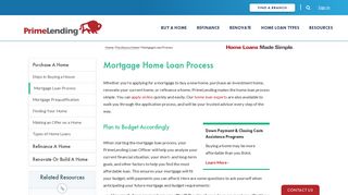 The Mortgage Home Loan Process | Prime Lending