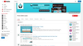 Prime Seller Leads - YouTube