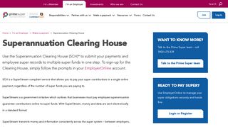 Superannuation Clearing House - Prime Super