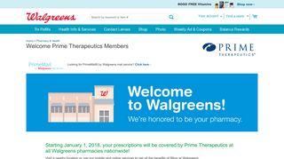 Welcome Prime Therapeutics Members | Walgreens