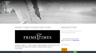 Prime Times Signature Card - SC Golf : Founders Group International