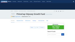 PrimeCap Odyssey Growth Fund (POGRX) - US News Money