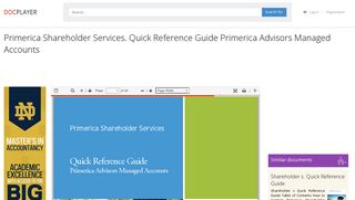 Primerica Shareholder Services. Quick Reference Guide Primerica ...