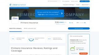 Primero Insurance Reviews & Ratings 2019 | Clearsurance
