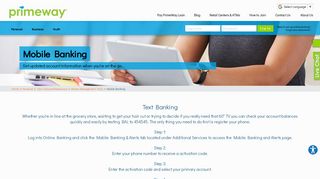 Mobile Banking - PrimeWay Federal Credit Union